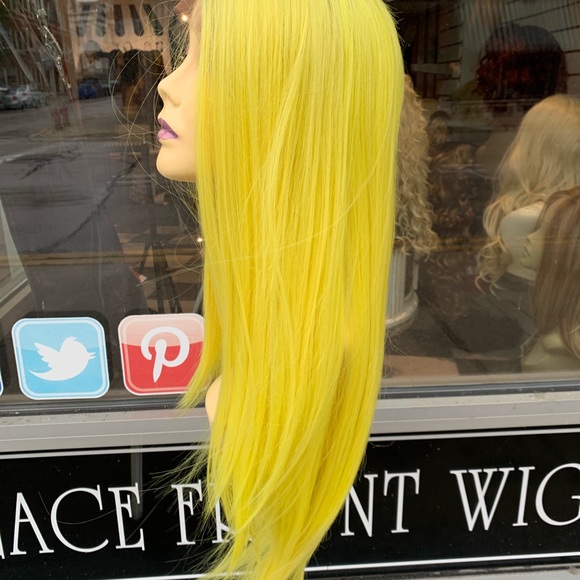 Yellow Party wig Halloween wigs costume real wigs main image 8